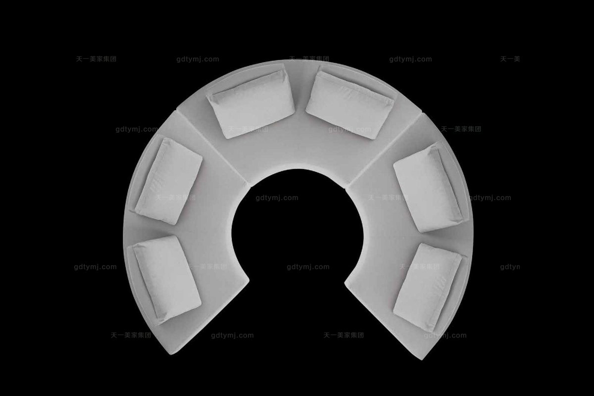 Dema高端時(shí)尚現(xiàn)代布藝弧形沙發(fā)